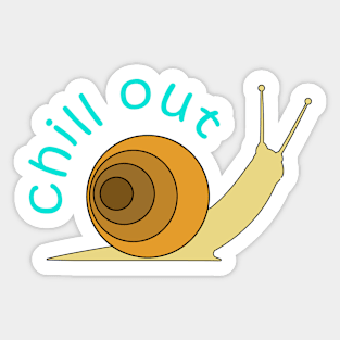 Chill Out Snail Sticker